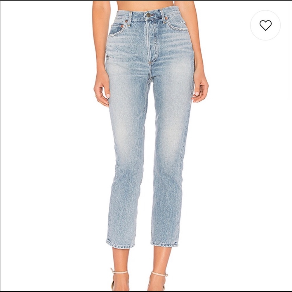 Agolde Riley High Rise Straight leg crop